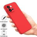 OnePlus Nord 6/Turbo 6 Flytende silikon-deksel med håndstropp - Rød