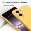 OnePlus Nord CE5 Flytende silikon-deksel med håndstropp - gul
