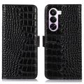 OnePlus Nord CE6 Lite/Realme P4x Crocodile Series Lommebok-deksel i Lær med RFID