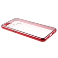 OnePlus Nord N10 5G Magnetisk Deksel med Herdet Glass - Rød