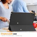 OnePlus Pad 4/Oppo Pad 5 Pro Tri-Fold Series Smart Folio-etui - svart