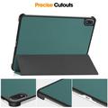 OnePlus Pad 4/Oppo Pad 5 Pro Tri-Fold Series Smart Folio-etui - svartgrønn
