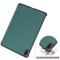 OnePlus Pad 4/Oppo Pad 5 Pro Tri-Fold Series Smart Folio-etui - svartgrønn