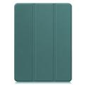 OnePlus Pad 4/Oppo Pad 5 Pro Tri-Fold Series Smart Folio-etui - svartgrønn