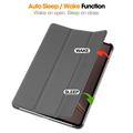 OnePlus Pad 4/Oppo Pad 5 Pro Tri-Fold Series Smart Folio-etui - Grå