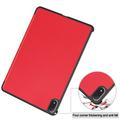 OnePlus Pad 4/Oppo Pad 5 Pro Tri-Fold Series Smart Folio-etui - rød