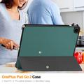 OnePlus Pad Go 2 Tri-Fold Series Smart Folio-etui - svartgrønn