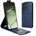 OnePlus Turbo 6 vertikalt flip-etui med stativ - mørkeblå