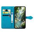 OnePlus Turbo 6X Pro Mandala Lommebok-deksel med håndleddsstropp - blå