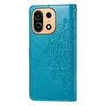 OnePlus Turbo 6X Pro Mandala Lommebok-deksel med håndleddsstropp - blå