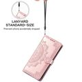 OnePlus Turbo 6X Pro Mandala Lommebok-deksel med håndleddsstropp - rosa