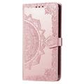 OnePlus Turbo 6X Pro Mandala Lommebok-deksel med håndleddsstropp - rosa