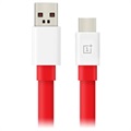 OnePlus Warp Charge Type-C Kabel 5461100018 - 1m - Rød / Hvit