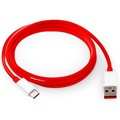 OnePlus USB Type-C kabel til synkronisering og lading - 1M - Rød / Hvit