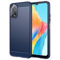 Oppo A18/A38 Børstet TPU Deksel - Karbonfiber