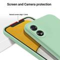 Oppo A18/A38 Flytende silikon-deksel med håndstropp - grønn
