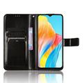 Oppo A18/A38 Lommebok-deksel med Magnetisk Lukning - svart