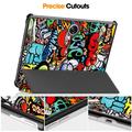 Oppo Pad 2 Tri-Fold Series Smart Folio-etui - Graffiti