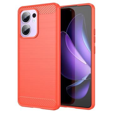 Oppo Reno13 F Børstet TPU Deksel - Karbonfiber