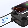 Orico AP3 5-i-1 20W stikkontaktblokk - 2x vekselstrøm, 2x USB-A, USB-C PD - svart