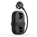 Orico AP3 6-i-1 strømstikkontakt med 65W - 2x vekselstrøm, 2x USB-A, 2x USB-C PD - svart