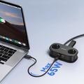 Orico AP3 6-i-1 strømstikkontakt med 65W - 2x vekselstrøm, 2x USB-A, 2x USB-C PD - svart