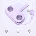 Orico AP3 6-i-1 strømstikkontakt, 65W - 2x vekselstrøm, 2x USB-A, 2x USB-C PD - Lilla