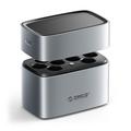 Orico EV8 litiumbatterilader med 8 spor for AA-batterier - sølv