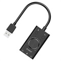 Orico SC2 Ekstern USB lydkort med Volumknapp - Svart