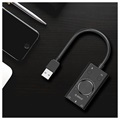 Orico SC2 Ekstern USB lydkort med Volumknapp - Svart