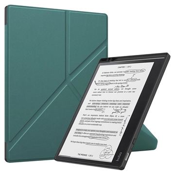 Kobo Elipsa 2E Origami Stand Folio-etui - Grønn