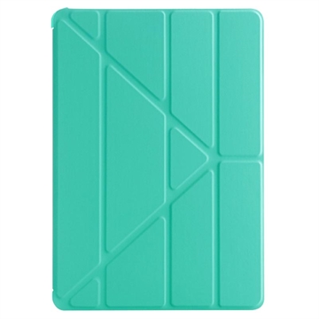 iPad 10.2 2019/2020/2021 Origami Stand Folio-etui - Cyan
