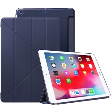 iPad 10.2 2019/2020/2021 Origami Stand Folio-etui - Mørkeblå