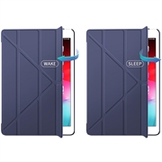 iPad 10.2 2019/2020/2021 Origami Stand Folio-etui - Mørkeblå