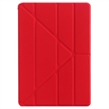 iPad 10.2 2019/2020/2021 Origami Stand Folio-etui - Rød