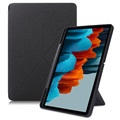 Origami Stand Samsung Galaxy Tab S7+/S8+ Folio-etui - Svart