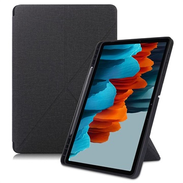 Origami Stand Samsung Galaxy Tab S7+/S8+ Folio-etui - Svart
