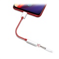 OnePlus USB-C / 3.5mm Kabel Adapter - Rød / Hvit
