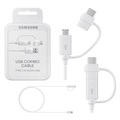Samsung Combo Kabel EP-DG930DWEGWW - USB-C & MicroUSB - 1.5m - Hvit