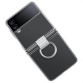 Samsung Galaxy Z Flip4 Clear Deksel med Ring EF-OF721CTEGWW - Gjennomsiktig