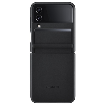 Samsung Galaxy Z Flip4 Flap Lær Deksel EF-VF721LBEGWW - Svart