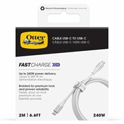 OtterBox Standard USB-C-kabel 240W - 480Mbps - 2m - hvit