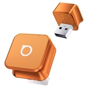 Ottocast CP88-T Mini Cube trådløs CarPlay- og Android Auto-adapter - oransje