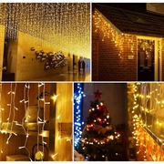 Utendørs solcellelamper med fjernkontroll og tidtaker - 300 lysdioder, 10m - varmhvit