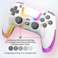 P07 Dazzle Lighting trådløs Bluetooth-kontroller for PS4/Android/iOS/Switch/PC - Rosa