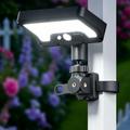 P114 Solcelledrevet bevegelsessensorlampe med 92 LED-dioder og stroppfeste - 500lm - hvitt lys