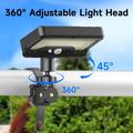 P114 Solcelledrevet bevegelsessensorlampe med 92 LED-dioder og stroppfeste - 500lm - hvitt lys