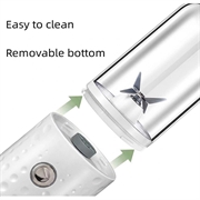 P2028R 500ml bærbar blender / oppladbar juicebeger - hvit