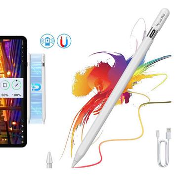 P24 Pro magnetisk ladepenn for iPad - hvit