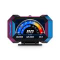 P25 multifunksjonell HUD for bil med OBD2 og GPS, LCD-skjerm, hastighetsmåler